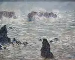 Tempestad en la costa, Claude Monet, 1886