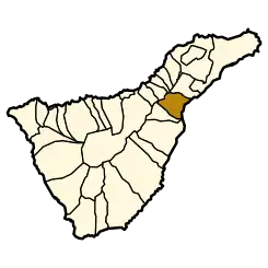 Término municipal con respecto a la isla de Tenerife