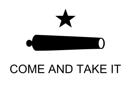 Bandera "Venid y tomadla", Texas  1835