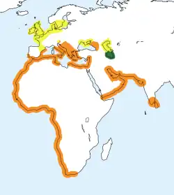 Distribución de Thalasseus sandvicensis.