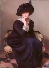 El sombrero negro, cuadro de 1914.