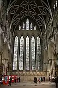 The Five Sisters,  transepto norte de la York Minster, combinación de lancetas, ejemplo de gótico temprano