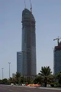 The Landmark en construcción en julio de 2010