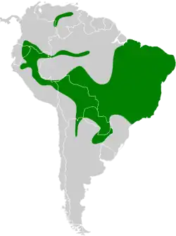 Distribución geográfica del tangara cabecinaranja.