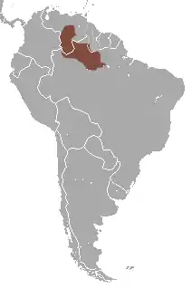 Distribución del marikina norteño