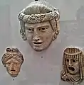 Máscaras romanas de piedra, siglos II-III.