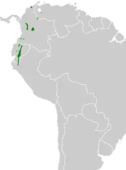 Distribución geográfica del trepamusgos flamulado.