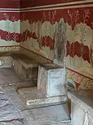 El llamado "trono de Minos" en el palacio de Knossos (II milenio a. C.)