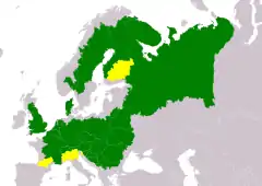 Distribución de Thymallus thymallus