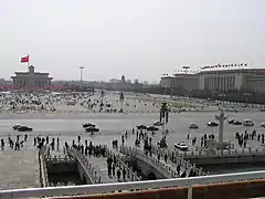 Perspectiva de la Plaza de Tiananmén