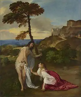 Noli me tangere, Tiziano, c. 1512, National Gallery de Londres.