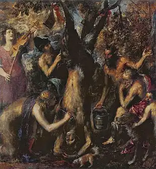 Castigo de MarsiasÓleo sobre lienzo, 212 x 207 cm, Museo Estatal (Kromeriz).