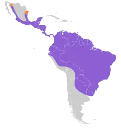 Distribución geográfica de los titíridos.