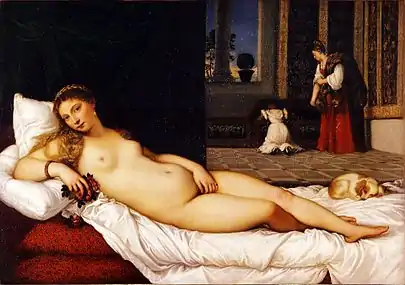 Venus de Urbino, de Tiziano, 1538.