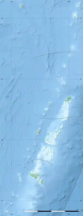 Tofua ubicada en Tonga