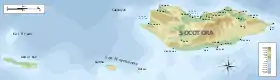 Mapa del archipiélago de Socotora.