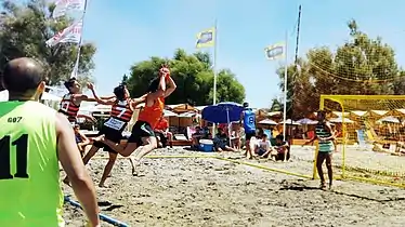 Torneo Beach Handball realizado en la playa de Puerto Madryn