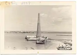 Las torres en plena construcción, 1958.
