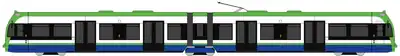 Diagrama de un tranvía Tramlink Flexity Swift