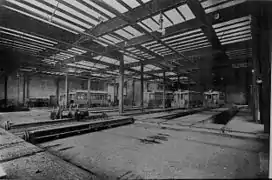 Interior de los talleres del Mercado Victoria.