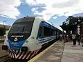 Coche motor Materfer, detenido en la estación (2016).