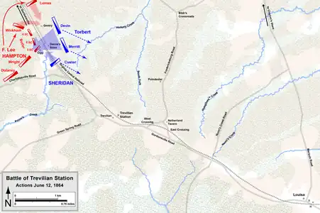 Último día (12 de junio de 1864)      Confederación     Unión