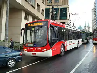 Trolebús eléctrico en São Paulo, Brasil