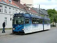 Tranvía en Trondheim, Noruega