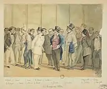 Retrato de grupo de la compañía del Théâtre du Palais Royal (1854)