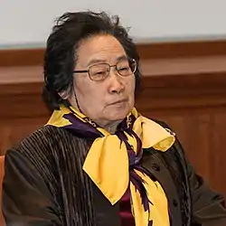 La científica china Tu Youyou, Premio Nobel de Medicina 2015 por su contribución al tratamiento contra la malaria.