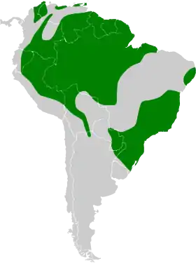 Distribución geográfica del zorzal cuelliblanco.