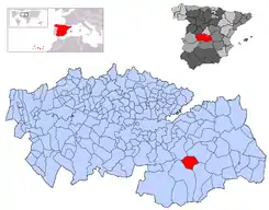 Extensión del municipio en la provincia.