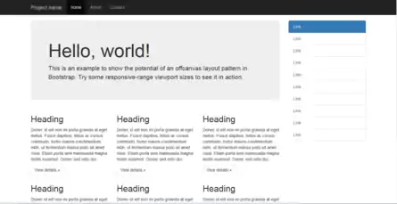 Ejemplo de una página web usando el Framework de Bootstrap