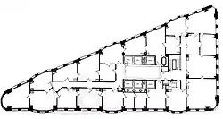 A floor plan of a typical floor within the Flatiron Building, published in 1903