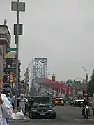 Vista del puente de Williamsburg desde el lado de Manhattan.