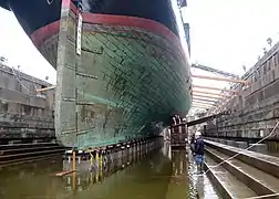 Timón del USS Constitution.