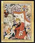 Zumurrud Shah refugiado en las montañas, ca. 1570