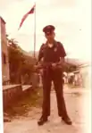 Agente de policía en San Luis, Neiva, en 1983