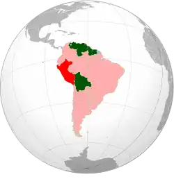 Mapa del subcontinente sudamericano.