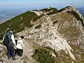 Paseantes en la parte superior de la montaña Untersberg.