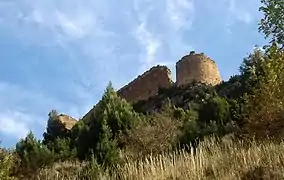 Vista parcial (noroccidental) del castillo de Valacloche.
