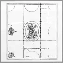 Boceto para el techo del Teatro de la Comedia de Francisco Maciles (1746)