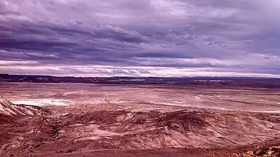 Valle del Río Deseado en inmediaciones de Pico Truncado.