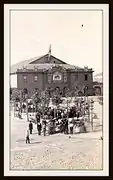 Valparaíso, primer teatro de la Victoria (actual plaza Simón Bolívar), 1864