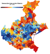 Crecimiento de la población entre 2011 y 2019