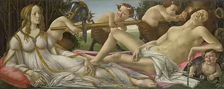 Venus y Marte, de Botticelli, 1483.