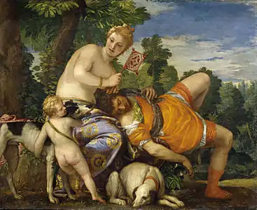 Venus y Adonis, 1580, Museo del Prado.