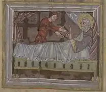 Santo Omer y su servidor ; Vida de Santo Omer ; siglo XI, Capítulo de la Catedral ; Ms 698. Biblioteca municipal de santo-Omer.