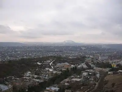 Vista de Piatigorsk desde el monte Mashuk