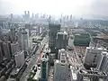 Huaqiangbei y Shenzhen visto desde SEG Plaza